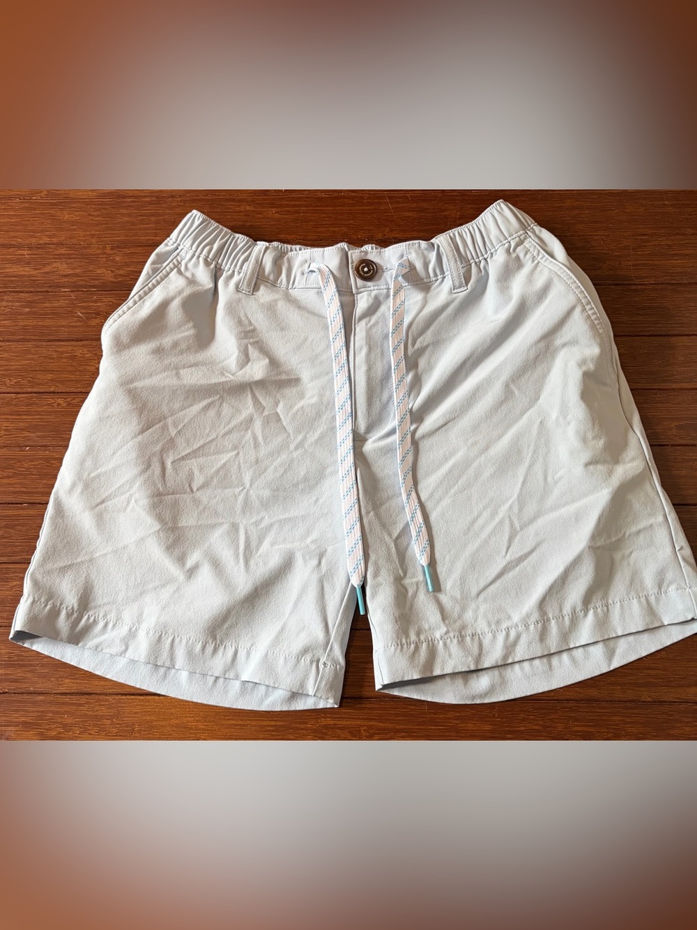 Chubbies Men's Everywear Short 6in inseam light Blue Zip Pockets size Small